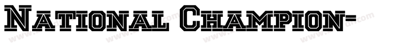National Champion字体转换